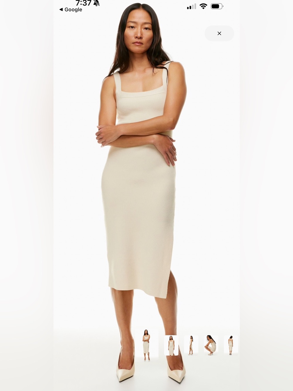 Aritzia Chase Dress in Cream